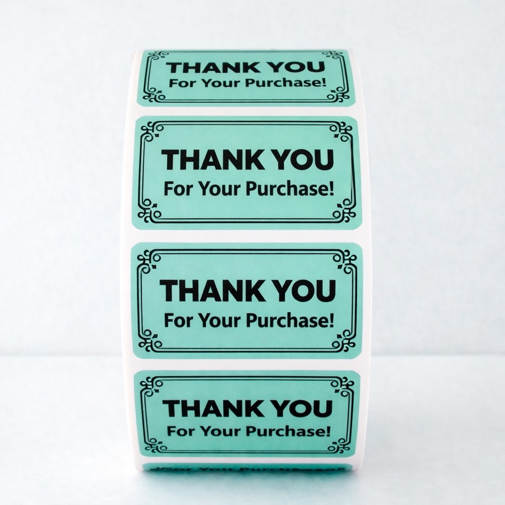 Thank You For Your Purchase Labels 100 Pack – Small Business Packaging Stickers